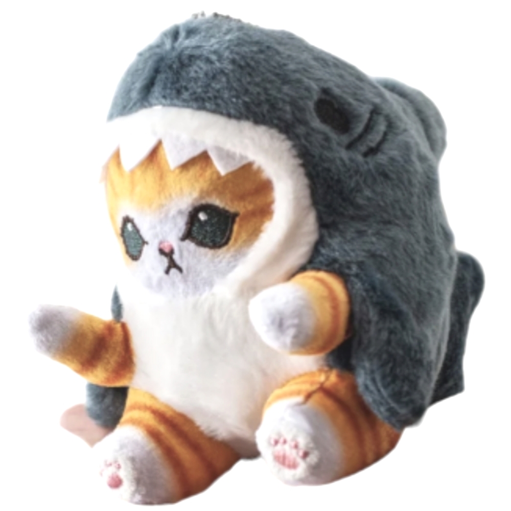 Cute Cartoon shark cat plush toy pendant charm